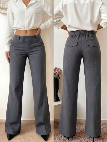 Women's Solid Color Casual Versatile Daily Wear Long Pants