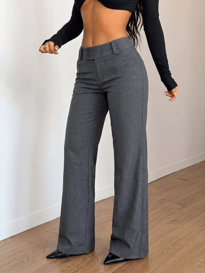 Women's Solid Color Casual Versatile Daily Wear Long Pants
