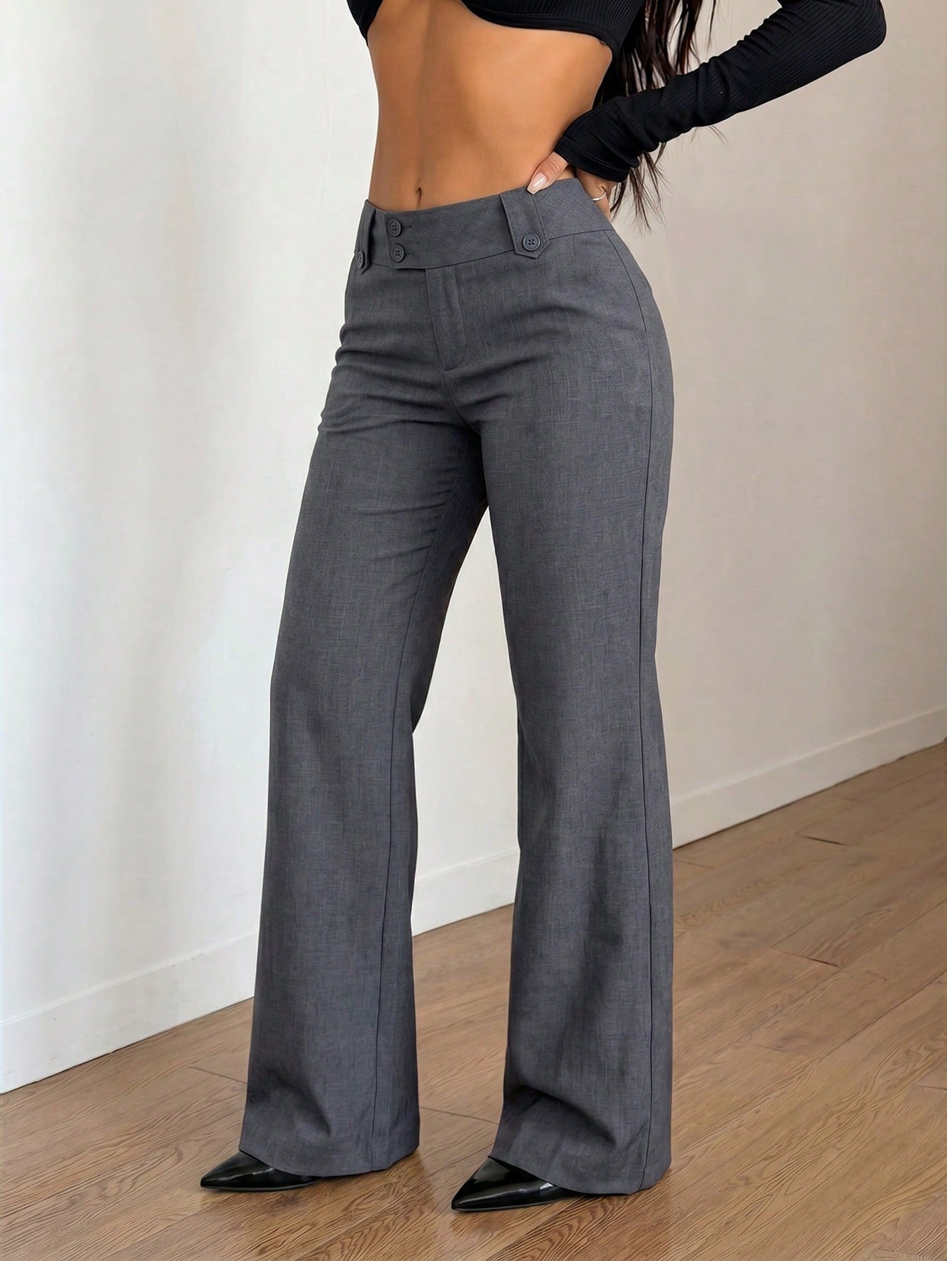 Women's Solid Color Casual Versatile Daily Wear Long Pants