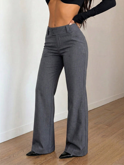 Women's Solid Color Casual Versatile Daily Wear Long Pants