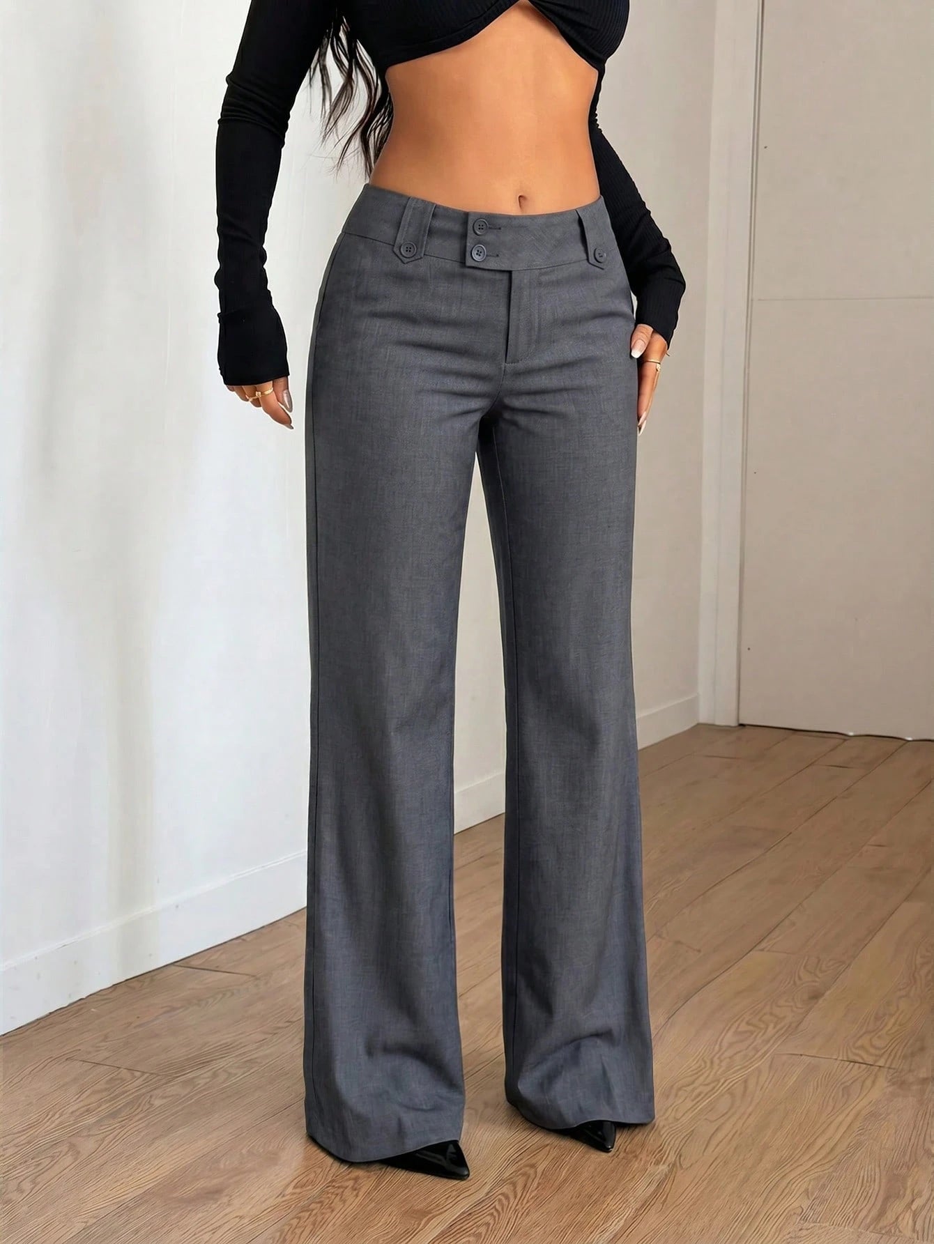 Women's Solid Color Casual Versatile Daily Wear Long Pants