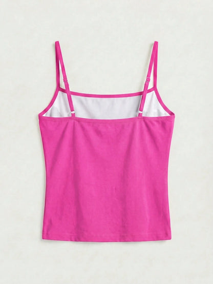Women's Summer Casual Vacation Floral Print Camisole Pink