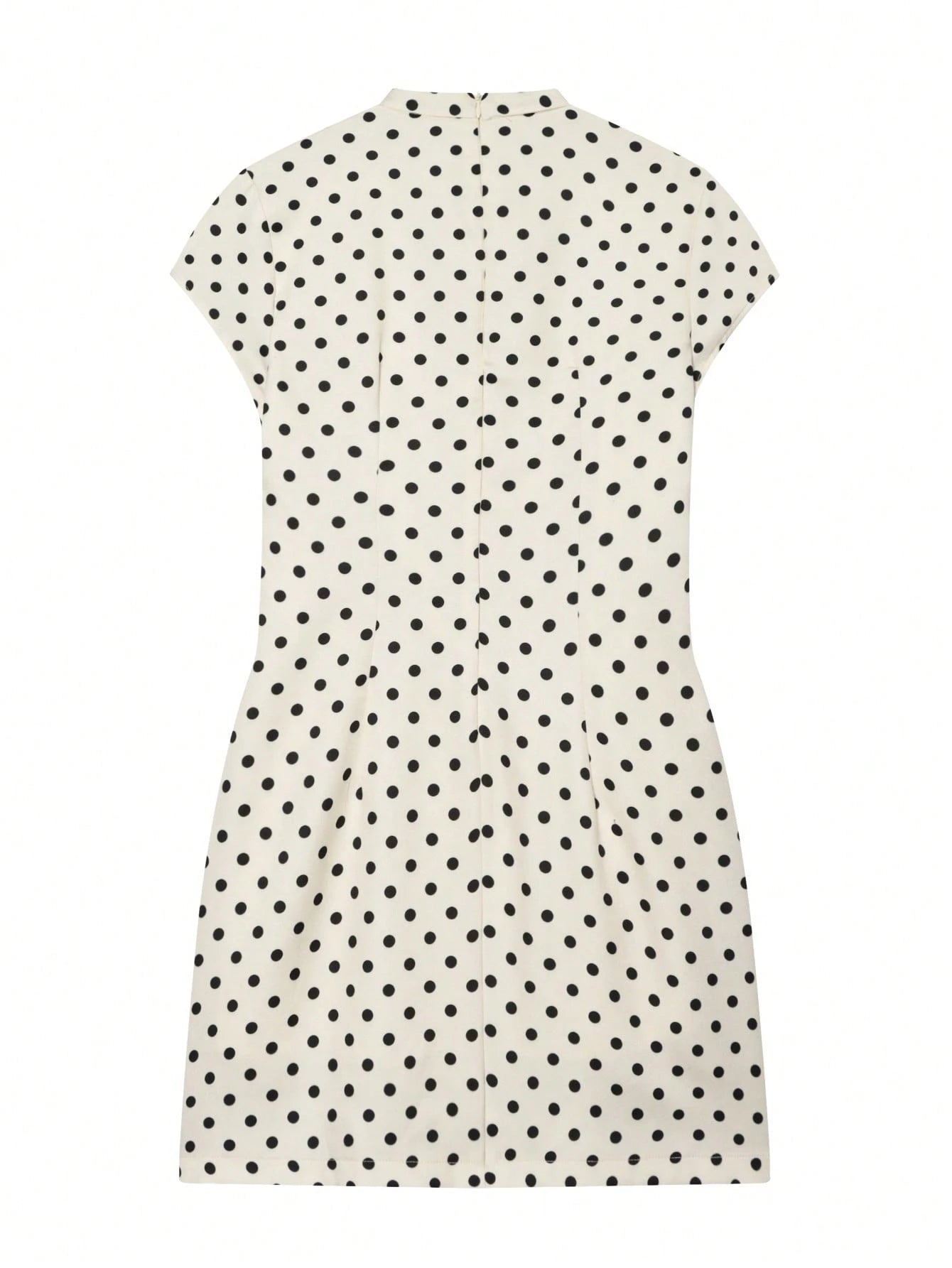 Women's Sweet Square Neck Short Sleeve Mini Dress With Bow, Spring/Summer Travel Outfit