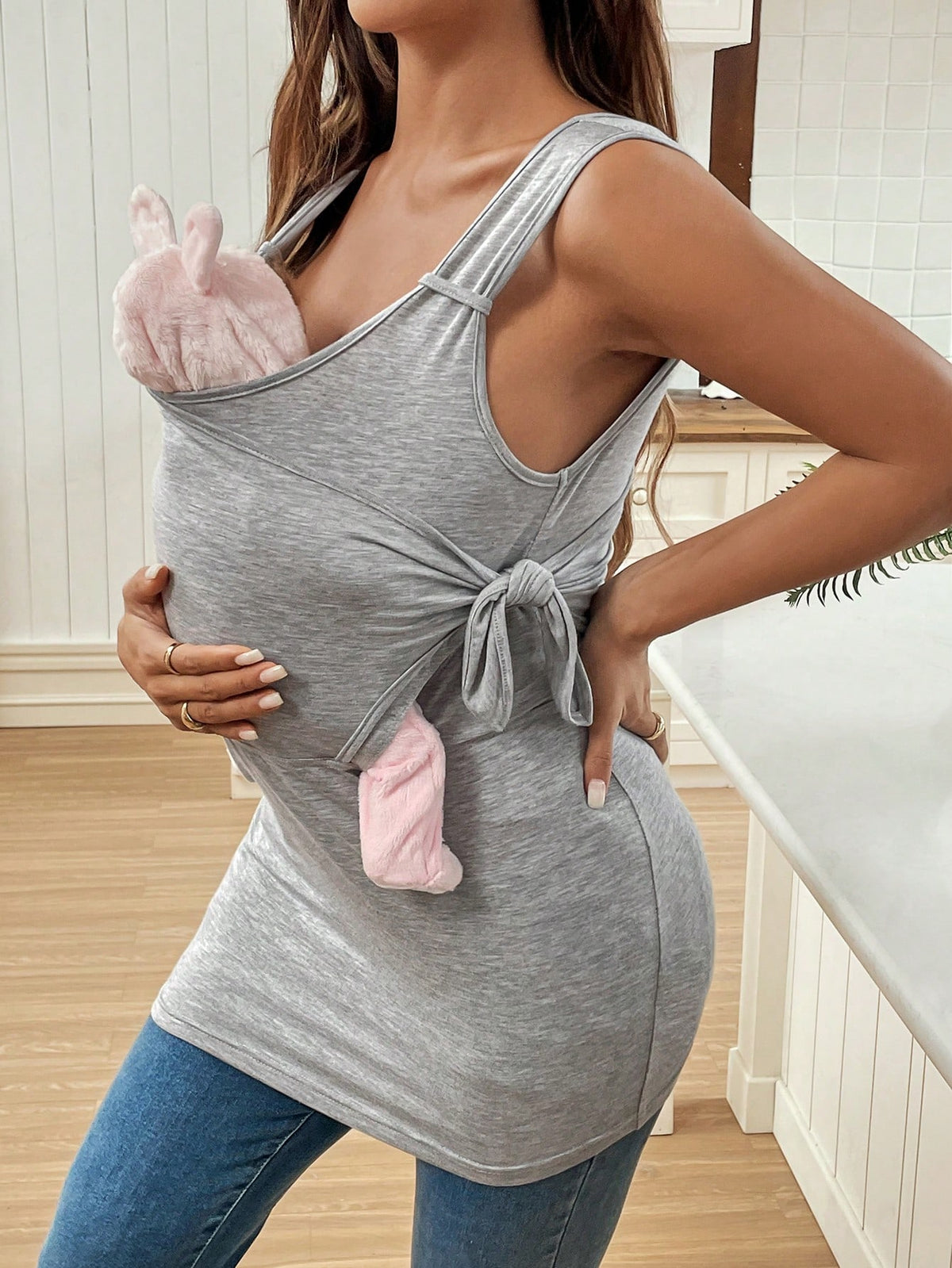 Wrap-Style Fitted Nursing Tank Top For Pregnant Women World Cup