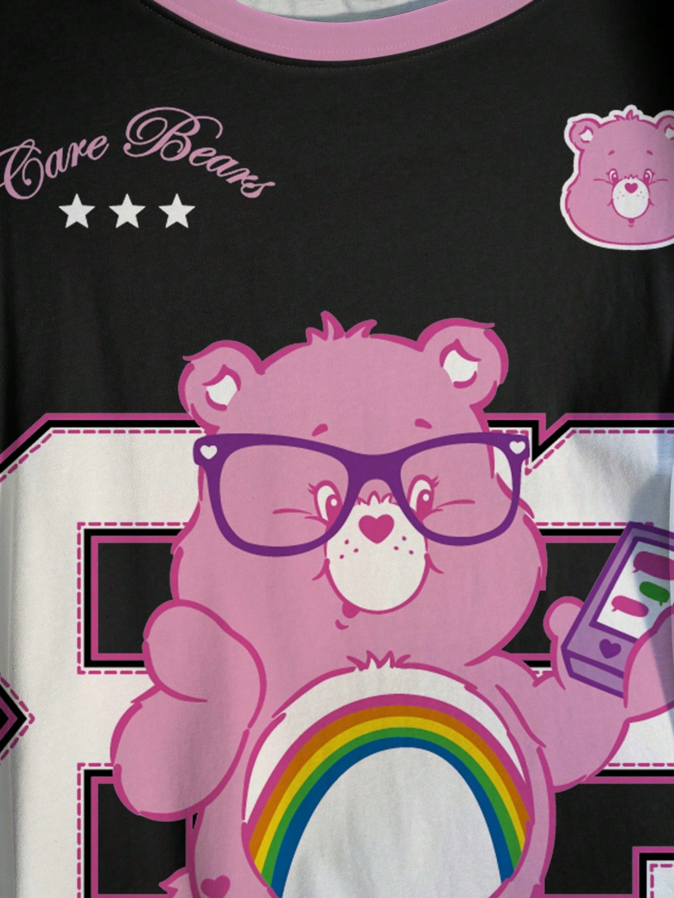 X Care Bears Plus Size Summer Casual Bear Print T-Shirt