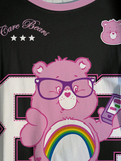 X Care Bears Plus Size Summer Casual Bear Print T-Shirt