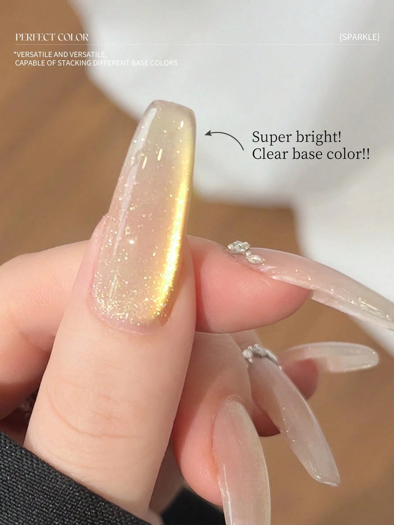 XEIJAYI 1pc 15ml Gold Cat Eye Nail Gel, Semi-Permanent Nail Soak-Off UV LED Nail Salon DIY Nail Salon Gel, Spring/Summer Nails