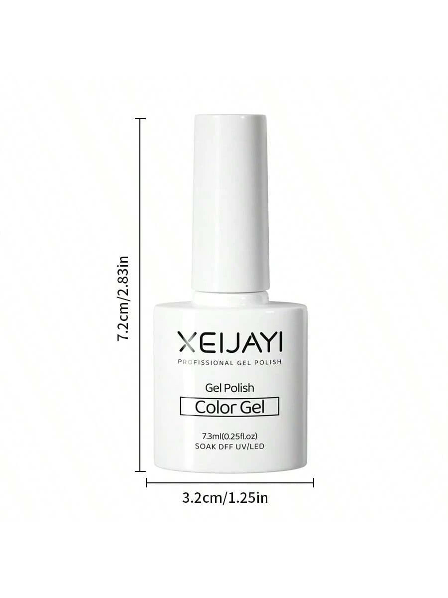 XEIJAYI 1pc 7.3ml Milky White Gel Nail Polish, UV/LED Compatible Nail Art Gel Polish, For Salon And Home DIY Manicure