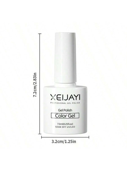 XEIJAYI 1pc 7.3ml Milky White Gel Nail Polish, UV/LED Compatible Nail Art Gel Polish, For Salon And Home DIY Manicure