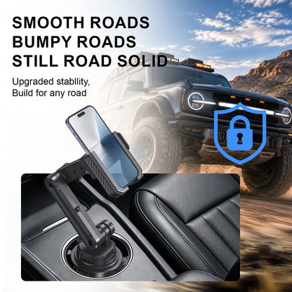 xnyocn Multifunctional Universal Car Phone Mount With Cup Holder For Dashboard And Center Console-Strong Suction Cup Navigation Mount With Reinforced Support Rod And Cable Clip