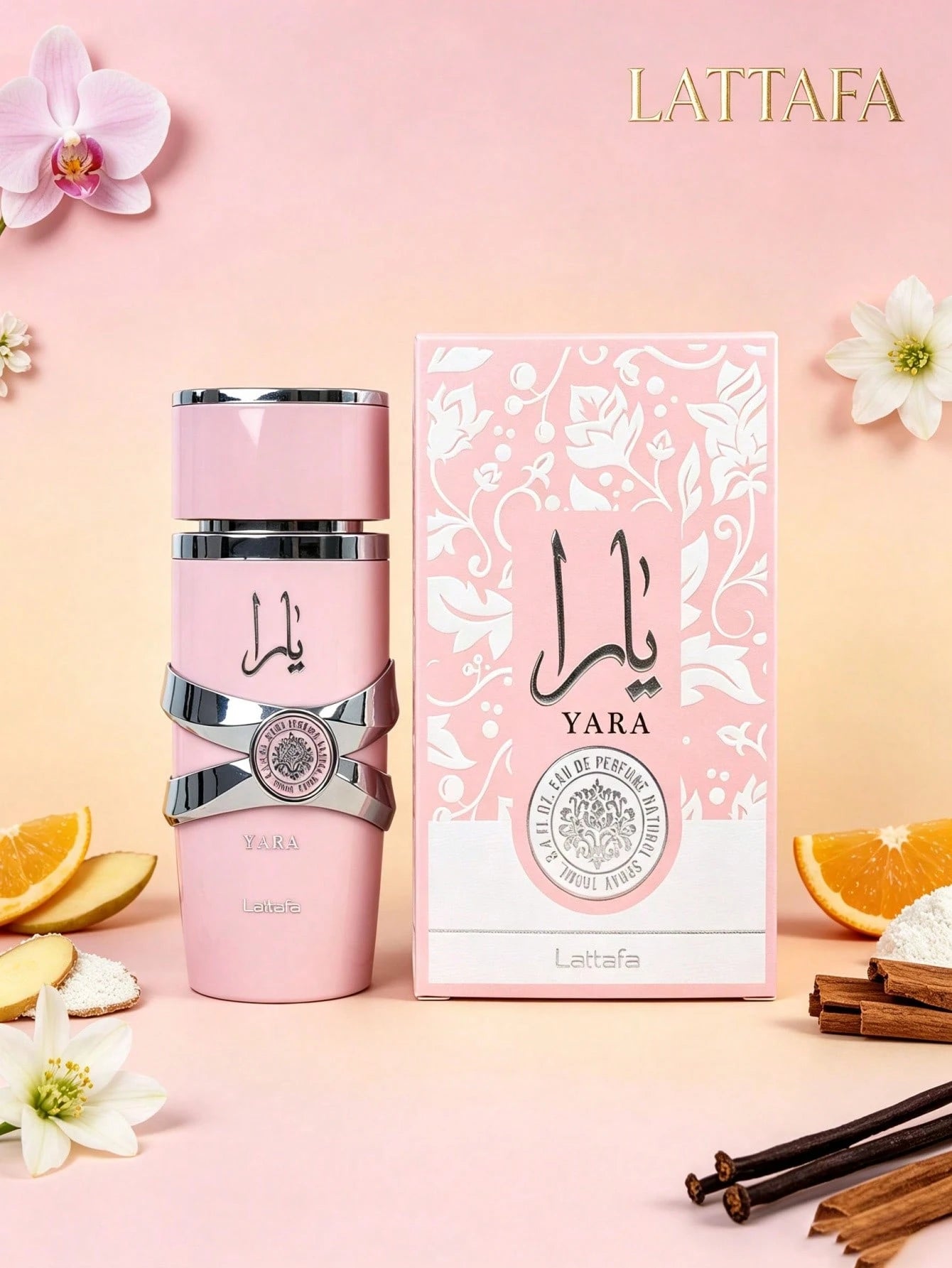 Yara By Lattafa 3.4OZ/ 100ml, Oriental Vanilla EDP Spray For Women, Delicate Orchid & Citrus Top Notes, Rich Gourmand Accord, Sensual Musk & Sandalwood Base