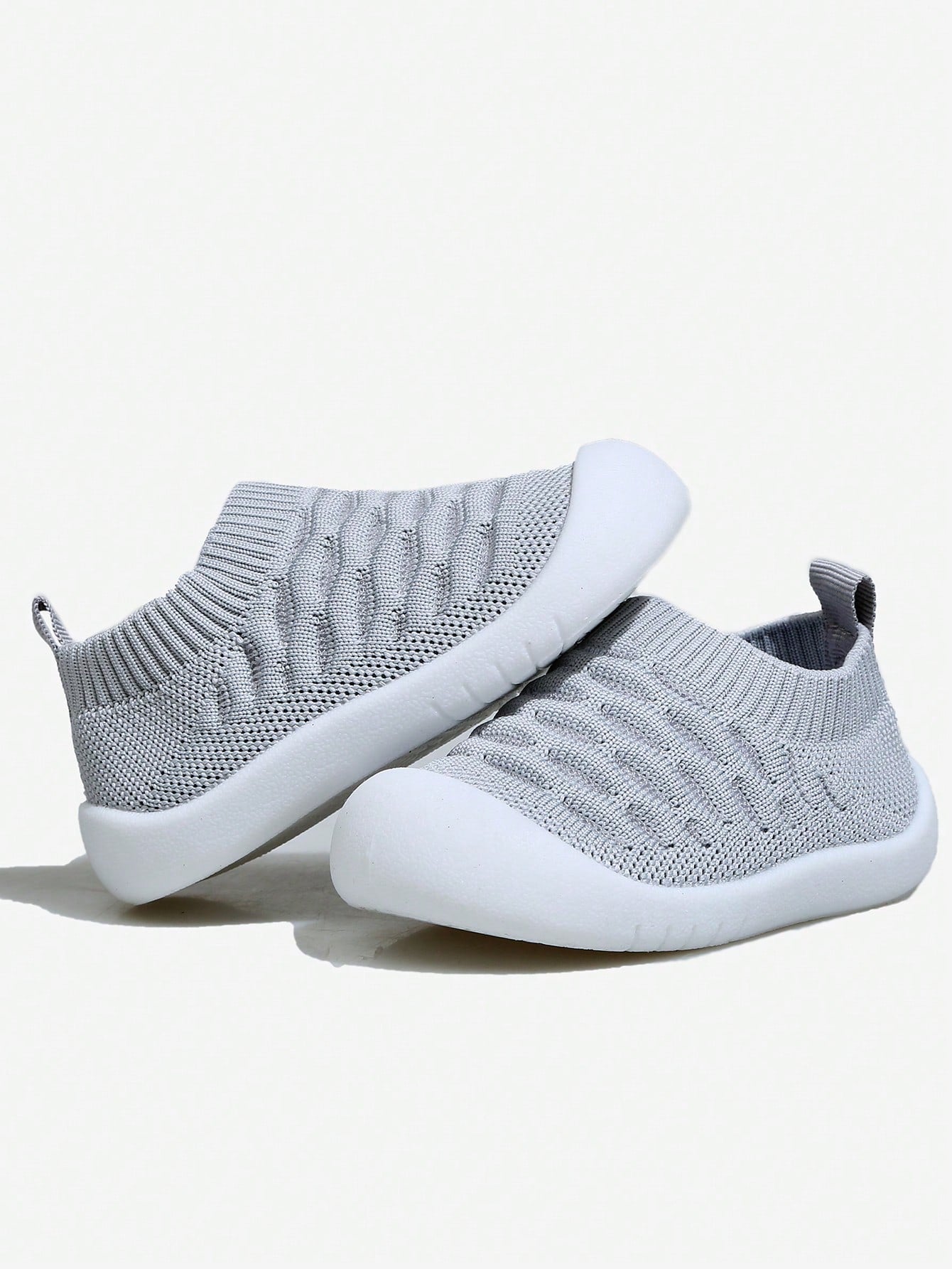 Yibubu Gray Children's Shoes, Mesh Breathable Kids Shoes, Soft Bottom Anti-Slip Newborn Toddler Shoes, Infant Outdoor Sports Shoes