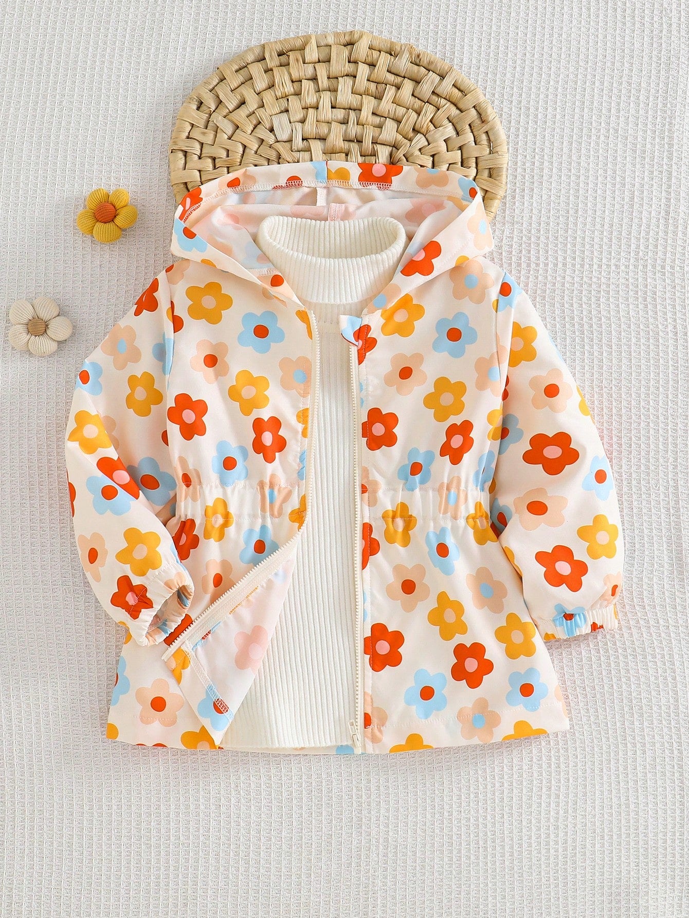 Young Girls Hooded Coat, Casual, Cute, Hoodie, Graphic, Fall, Winter, Back To School, Outdoor, Sports, Daily, Comfortable, Outfit