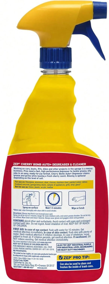 Zep Cherry Bomb Auto+ Degreaser &Amp; Cleaner- For Auto, Marine, RV, &Amp; Home- 32 Oz