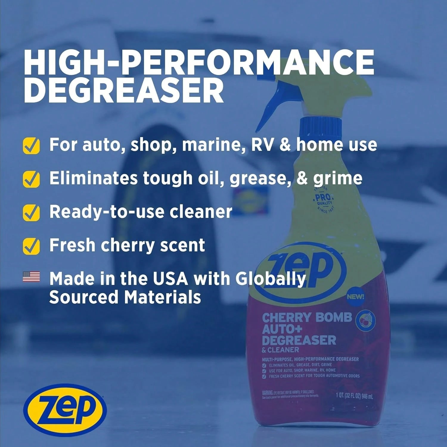 Zep Cherry Bomb Auto+ Degreaser &Amp; Cleaner- For Auto, Marine, RV, &Amp; Home- 32 Oz