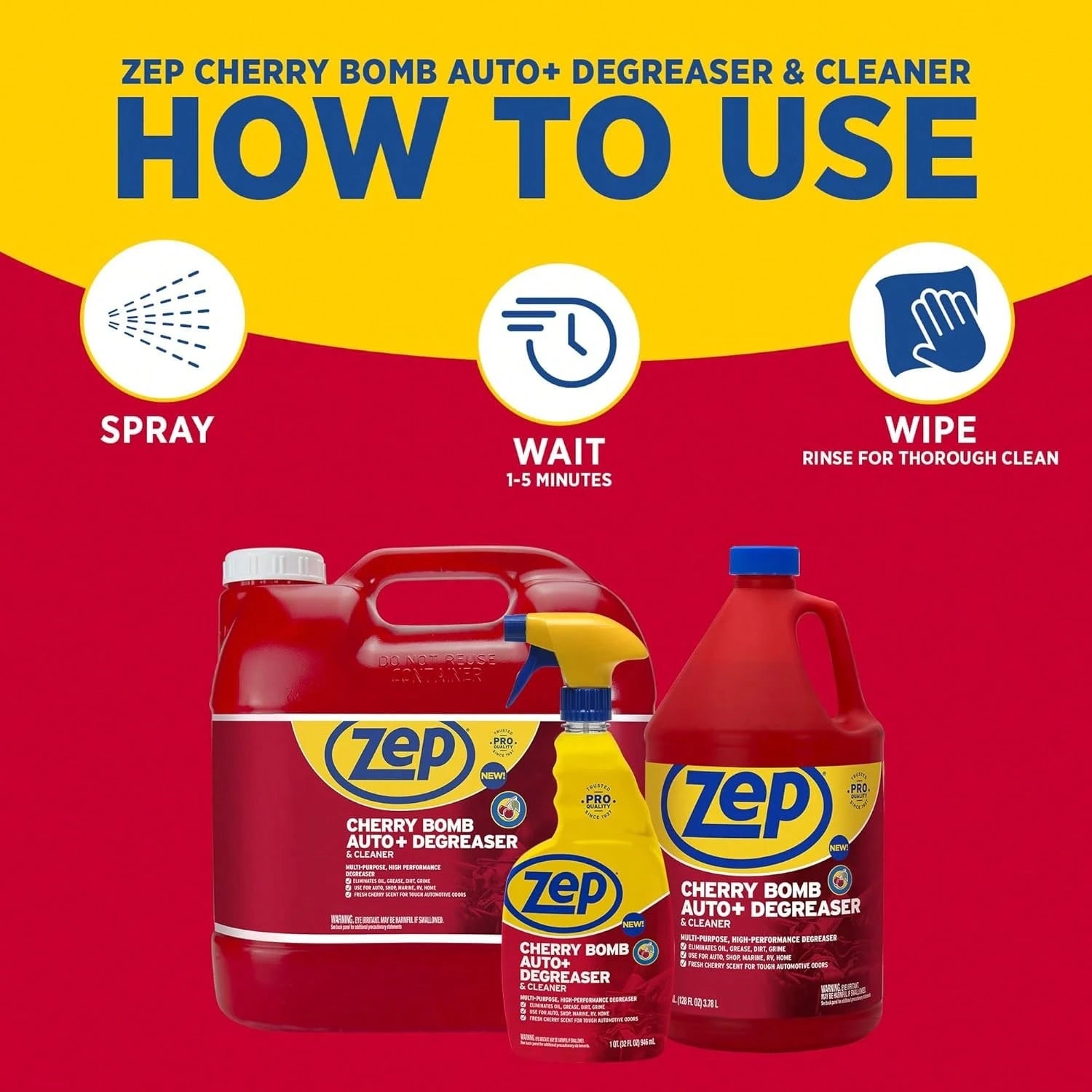 Zep Cherry Bomb Auto+ Degreaser &Amp; Cleaner- For Auto, Marine, RV, &Amp; Home- 32 Oz