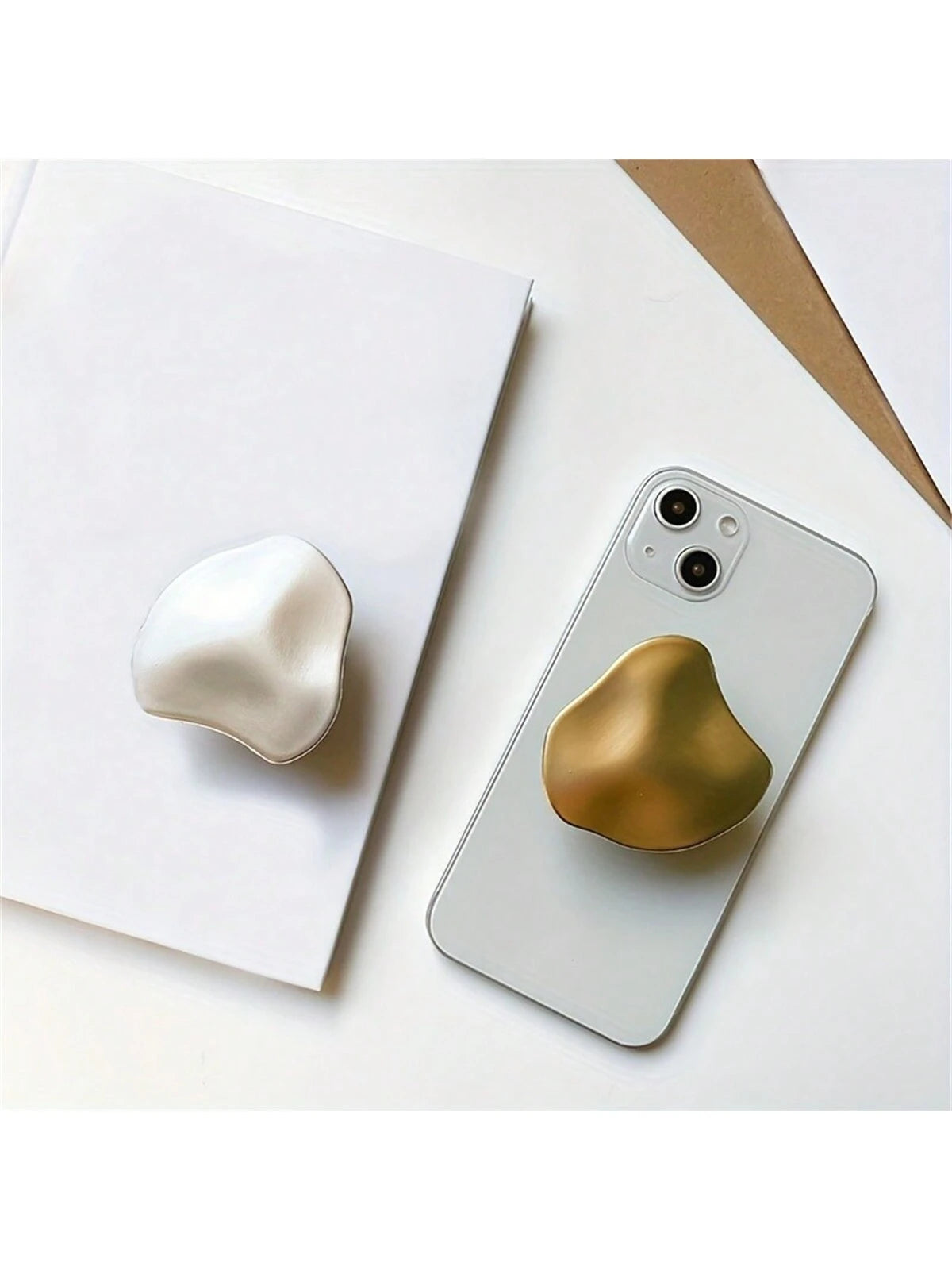 Zinc Alloy Stylish Mobile Phone Holder With Retractable Finger Ring Buckle And Desktop Cushion Support For Secure Grip And Stand Compatible With IPhone, Android Phone, Gift For Birthday, Family, Frien