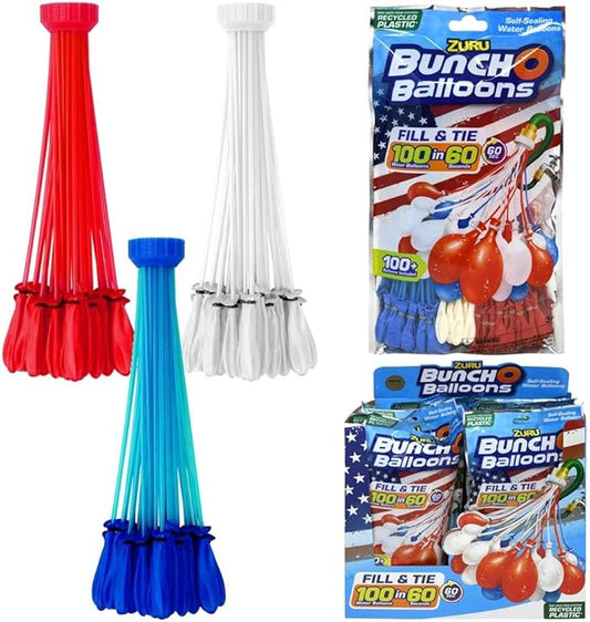 Zuru 3pk Bunch O Balloons Red White Blue 12pcs PDQ