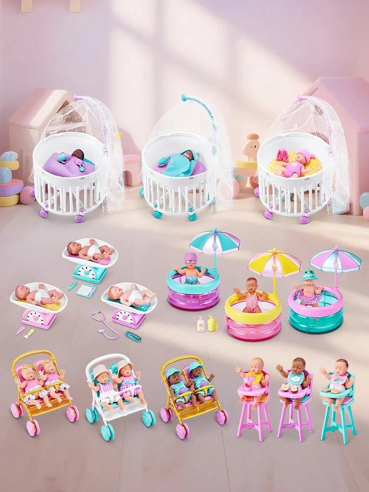 ZURU 5pcs Mystery Mini Babies Capsule, Series 1, 2 Or Sweethearts Available, Collectible Realistic Mini Dolls And Toy Sets, Roleplay Toys Gift For Girls 3+ Years Old