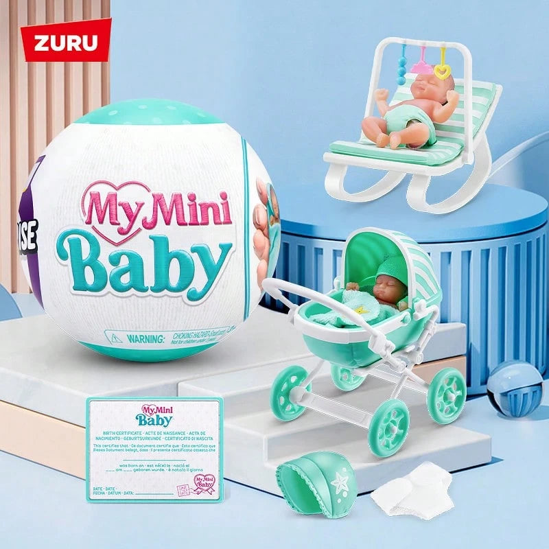 ZURU 5pcs Mystery Mini Babies Capsule, Series 1, 2 Or Sweethearts Available, Collectible Realistic Mini Dolls And Toy Sets, Roleplay Toys Gift For Girls 3+ Years Old
