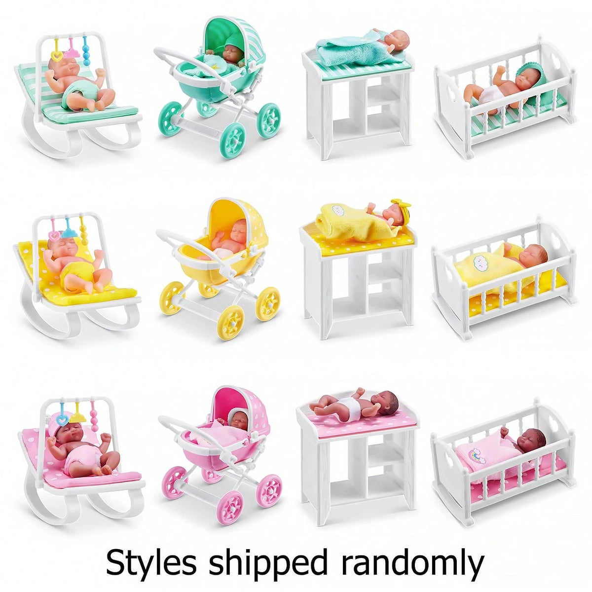 ZURU 5pcs Mystery Mini Babies Capsule, Series 1, 2 Or Sweethearts Available, Collectible Realistic Mini Dolls And Toy Sets, Roleplay Toys Gift For Girls 3+ Years Old