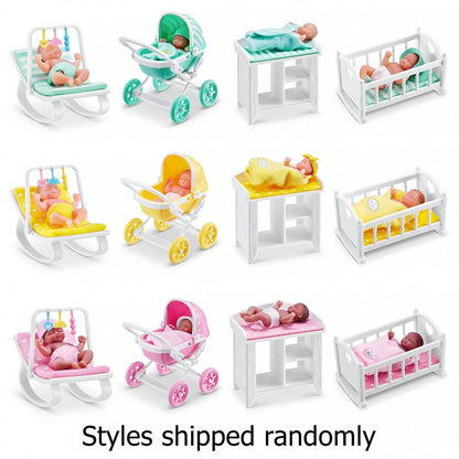 ZURU 5pcs Mystery Mini Babies Capsule, Series 1, 2 Or Sweethearts Available, Collectible Realistic Mini Dolls And Toy Sets, Roleplay Toys Gift For Girls 3+ Years Old